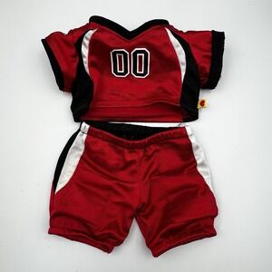 Build‎ A Bear Workshop Red White Black 00 Football Uniform Outfit Jersey Pants